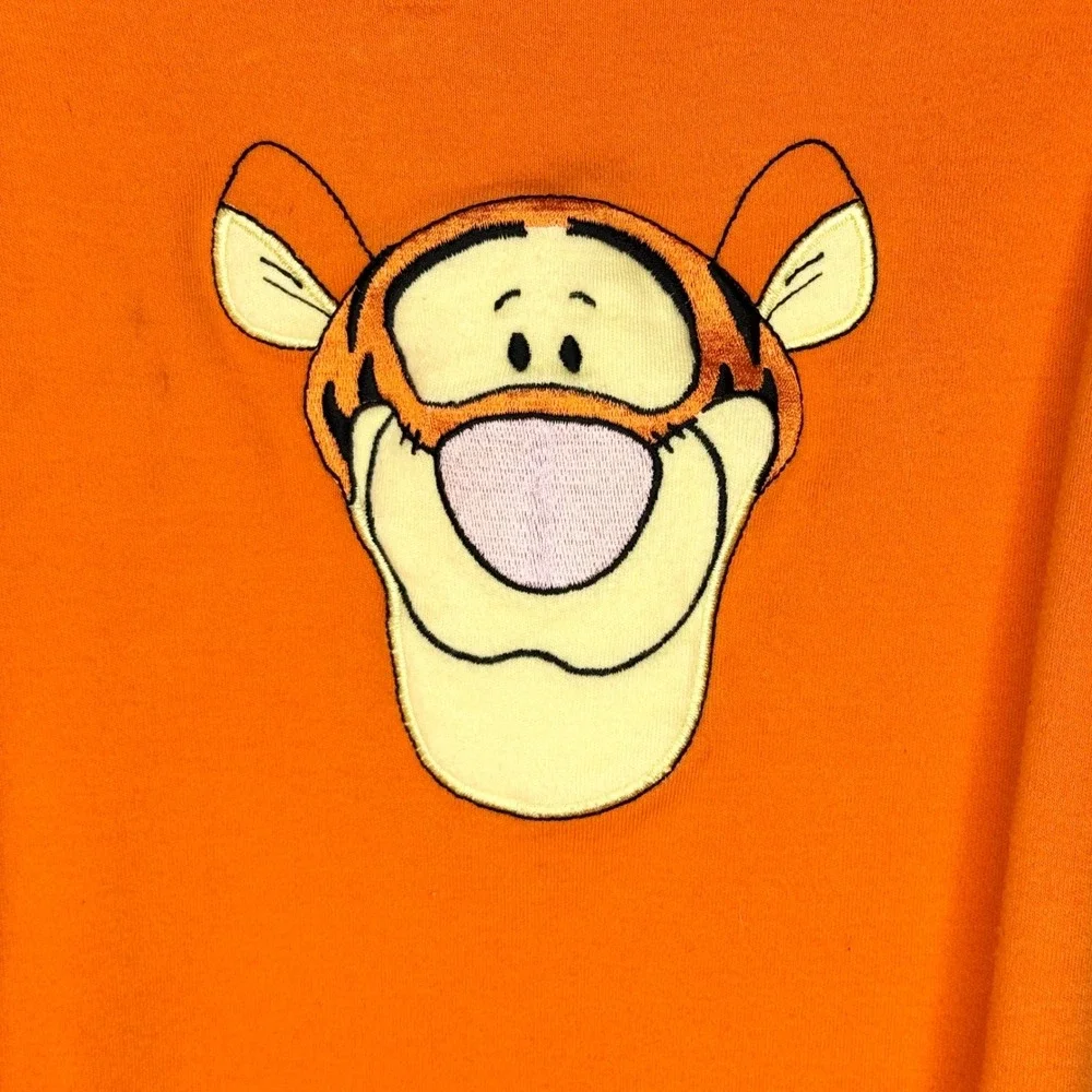 Vintage Disney Baby Embroidered Tigger Orange Sleeper Gown 3-6 Months Early 90s